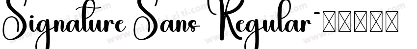 Signature Sans Regular字体转换
